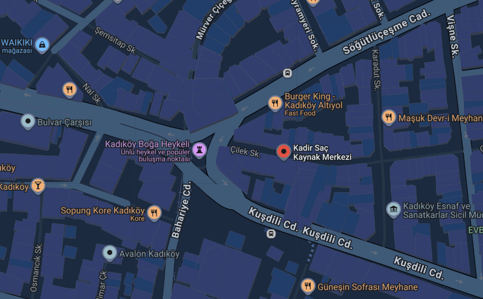 Kadir Saç Kaynak Merkezi'nin Kadıköy'deki Google Maps konumu